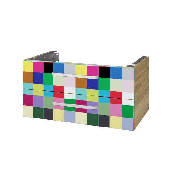 Doplňková skříňka pod desku DSD SZZ2 80 (výška 40 cm)  - D26 Ontario - Úchytka T01 - Individuální odstín dle RAL/NCS - Ne