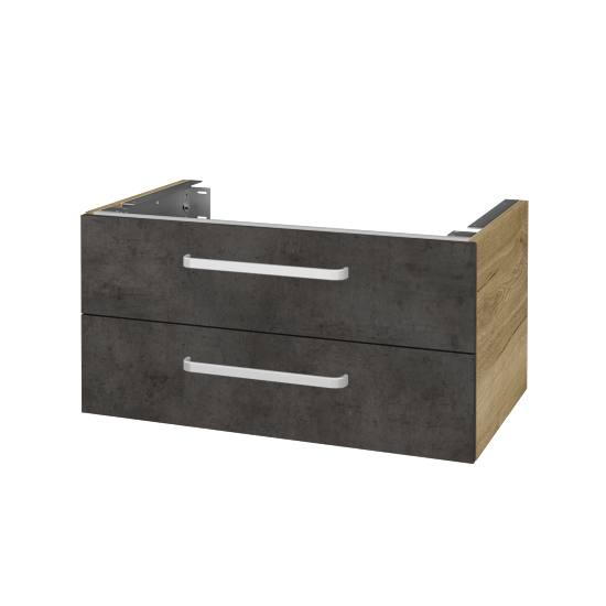 Doplňková skříňka pod desku DSD SZZ2 80 (výška 40 cm)  - D26 Ontario - Úchytka T01 - D16 Beton tmavý - Ne