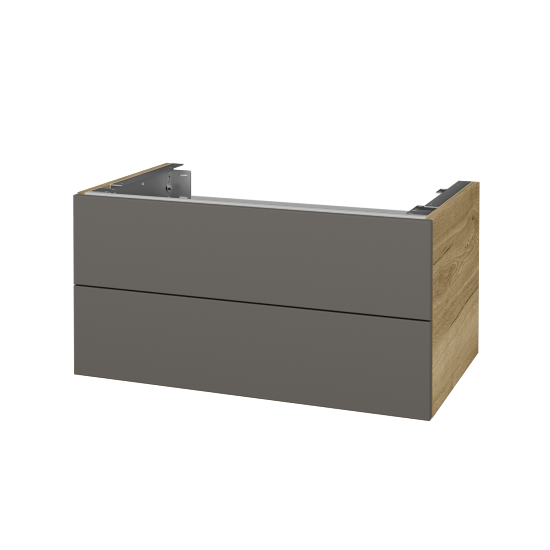 Doplňková skříňka pod desku DSD SZZ2 80 (výška 40 cm)  - D26 Ontario - N06 Lava - Ne