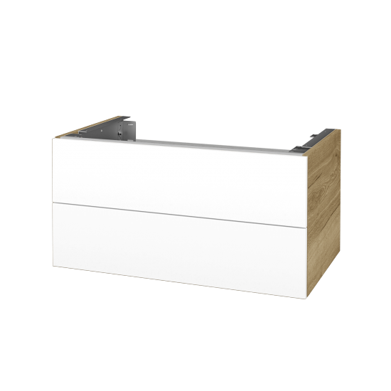 Doplňková skříňka pod desku DSD SZZ2 80 (výška 40 cm)  - D26 Ontario - M01 Bílá mat - Ne
