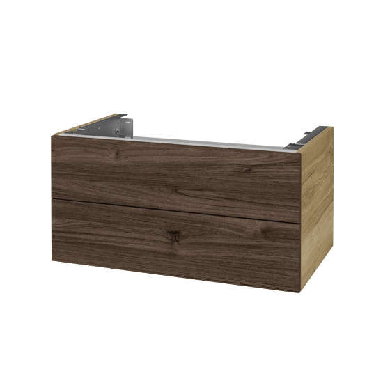 Doplňková skříňka pod desku DSD SZZ2 80 (výška 40 cm)  - D26 Ontario - D25 Teak - Ne