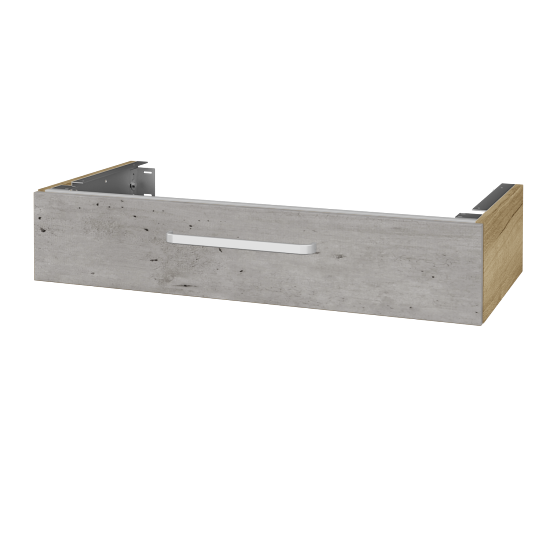 Doplňková skříňka pod desku DSD SZZ 100 (výška 20 cm)  - D26 Ontario - Úchytka T01 - D01 Beton - Ne