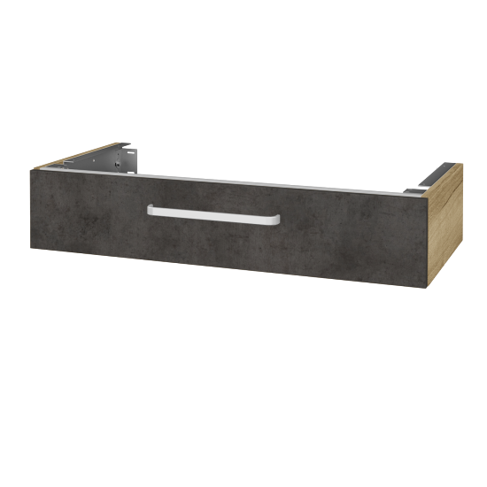 Doplňková skříňka pod desku DSD SZZ 100 (výška 20 cm)  - D26 Ontario - Úchytka T01 - D16 Beton tmavý - Ne