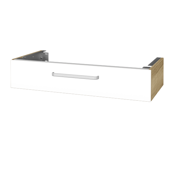 Doplňková skříňka pod desku DSD SZZ 100 (výška 20 cm)  - D26 Ontario - Úchytka T01 - M01 Bílá mat - Ne