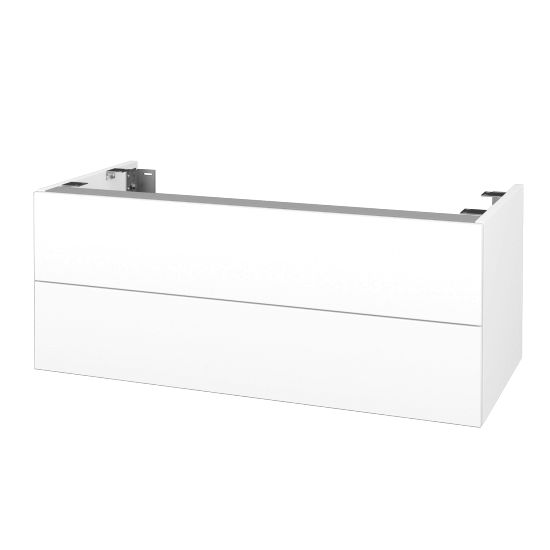 DSD SZZ2 100 Unterschrank für Waschtischplatte (Höhe 40 cm)  - N01 Weiß Hochglanz - L01 Weiß Lack Hochglanz - Nein