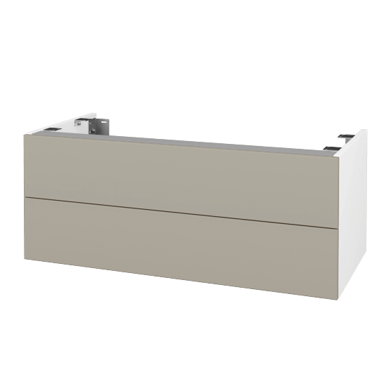 DSD SZZ2 100 Unterschrank für Waschtischplatte (Höhe 40 cm)  - N01 Weiß Hochglanz - M05 Beige Lack Matt - Nein