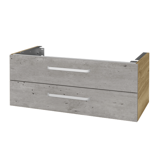 Doplňková skříňka pod desku DSD SZZ2 100 (výška 40 cm)  - D26 Ontario - Úchytka T01 - D01 Beton - Ne