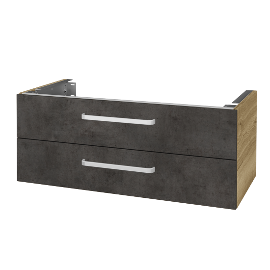 Doplňková skříňka pod desku DSD SZZ2 100 (výška 40 cm)  - D26 Ontario - Úchytka T01 - D16 Beton tmavý - Ne