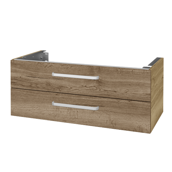 Doplňková skříňka pod desku DSD SZZ2 100 (výška 40 cm)  - D26 Ontario - Úchytka T01 - D21 Tobacco - Ne
