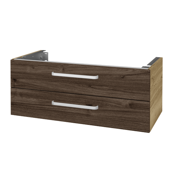 Doplňková skříňka pod desku DSD SZZ2 100 (výška 40 cm)  - D26 Ontario - Úchytka T01 - D25 Teak - Ne