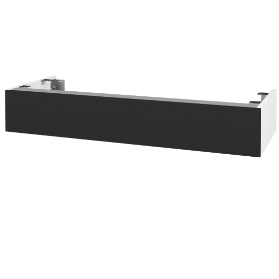 Doplňková skříňka pod desku DSD SZZ 120 (výška 20 cm)  - N01 Bílá lesk - L03 Antracit vysoký lesk - Ne
