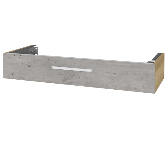 Doplňková skříňka pod desku DSD SZZ 120 (výška 20 cm)  - D26 Ontario - Úchytka T01 - D01 Beton - Ne