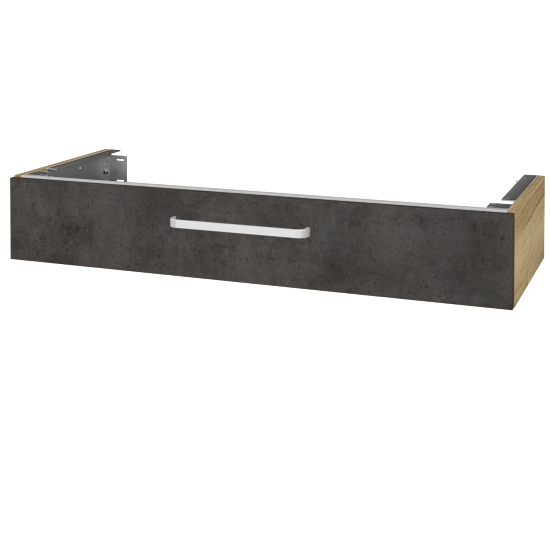 Doplňková skříňka pod desku DSD SZZ 120 (výška 20 cm)  - D26 Ontario - Úchytka T01 - D16 Beton tmavý - Ne
