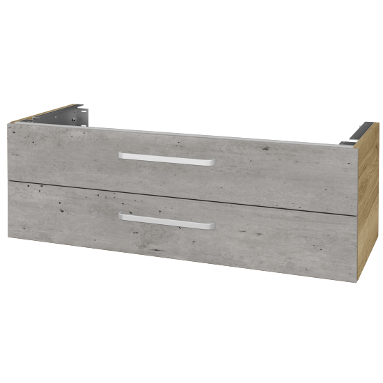 Doplňková skříňka pod desku DSD SZZ2 120 (výška 40 cm)  - D26 Ontario - Úchytka T01 - D01 Beton - Ne