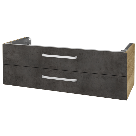 Doplňková skříňka pod desku DSD SZZ2 120 (výška 40 cm)  - D26 Ontario - Úchytka T01 - D16 Beton tmavý - Ne