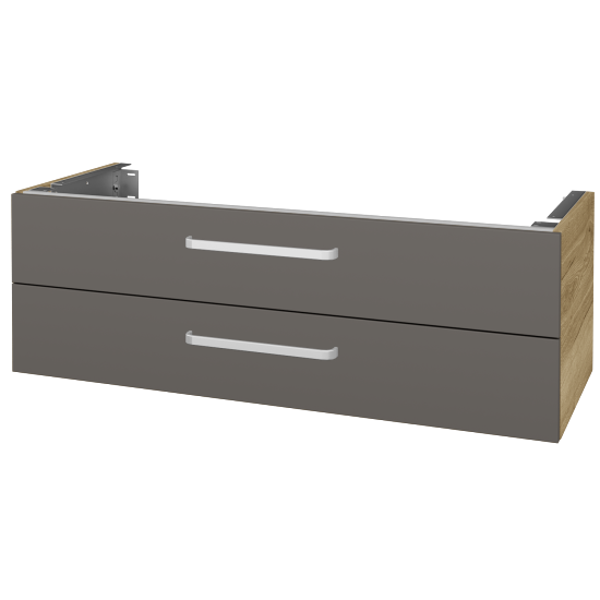 Doplňková skříňka pod desku DSD SZZ2 120 (výška 40 cm)  - D26 Ontario - Úchytka T01 - N06 Lava - Ne