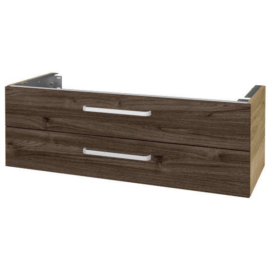 Doplňková skříňka pod desku DSD SZZ2 120 (výška 40 cm)  - D26 Ontario - Úchytka T01 - D25 Teak - Ne