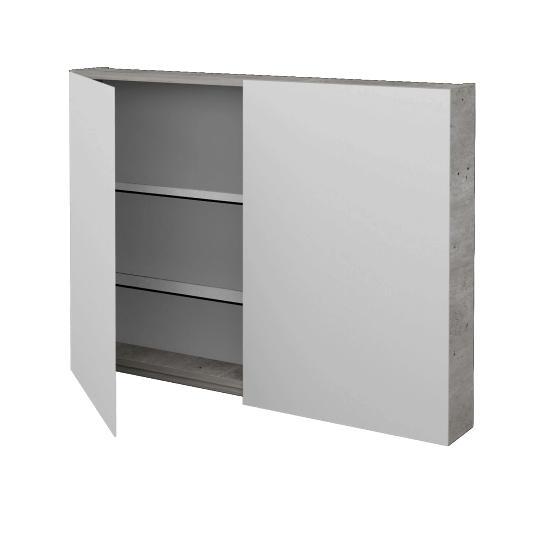 Badezimmer Spiegelschrank AMBIENTE GA2E 100  - D01 Beton