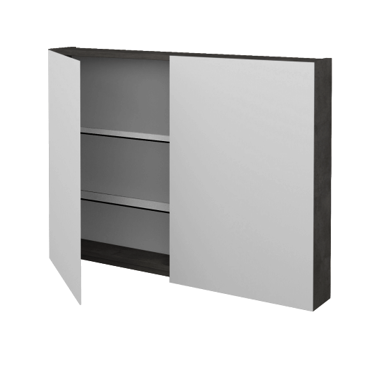 Badezimmer Spiegelschrank AMBIENTE GA2E 100  - D16 Dark Beton