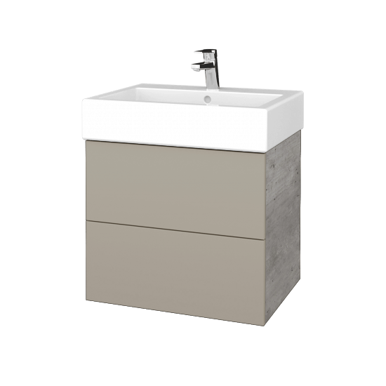 Umyvadlová skříňka VARIANTE SZZ2 60 pro umyvadlo Duravit Vero - D01 Beton - M05 Béžová mat