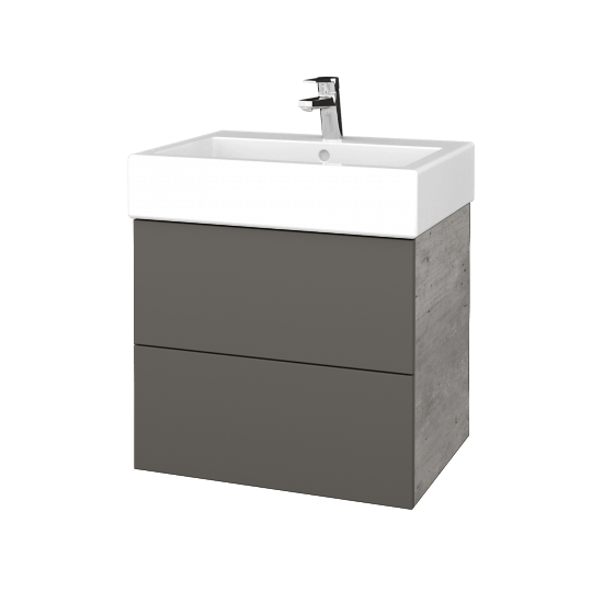 Umyvadlová skříňka VARIANTE SZZ2 60 pro umyvadlo Duravit Vero - D01 Beton - N06 Lava