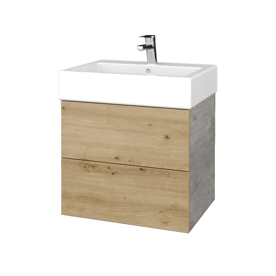 Umyvadlová skříňka VARIANTE SZZ2 60 pro umyvadlo Duravit Vero - D01 Beton - D22 Karamel
