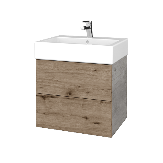 Umyvadlová skříňka VARIANTE SZZ2 60 pro umyvadlo Duravit Vero - D01 Beton - D23 Herkules