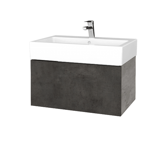 Waschtischunterschrank FLAT SZZ 70 (Waschtisch Duravit Vero)  - D01 Beton - D16 Dark Beton