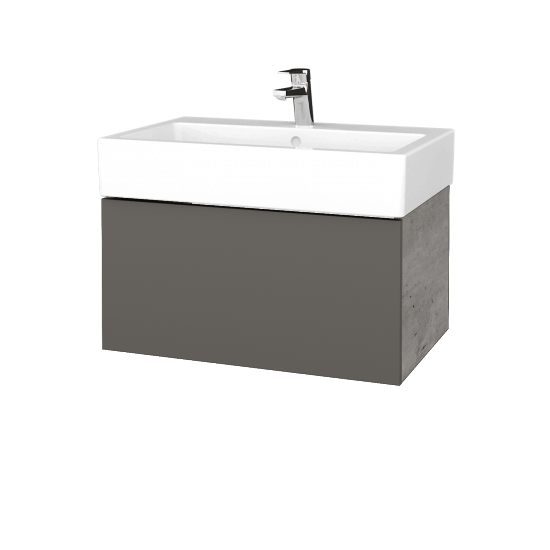 Umyvadlová skříňka VARIANTE SZZ 70 pro umyvadlo Duravit Vero - D01 Beton - N06 Lava