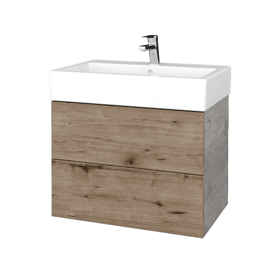 Umyvadlová skříňka VARIANTE SZZ2 70 pro umyvadlo Duravit Vero - D01 Beton - D23 Herkules