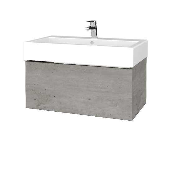 Waschtischunterschrank FLAT SZZ 80 (Waschtisch Duravit Vero)  - D01 Beton - D01 Beton