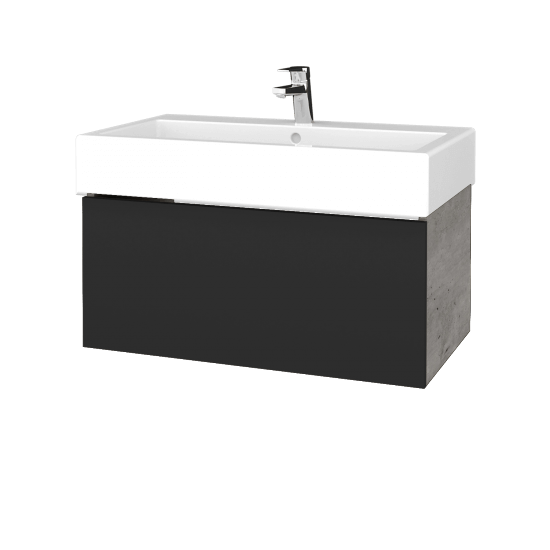 Umyvadlová skříňka VARIANTE SZZ 80 pro umyvadlo Duravit Vero - D01 Beton - N03 Graphite