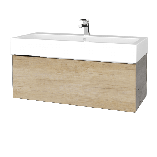 Umyvadlová skříňka VARIANTE SZZ 100 pro umyvadlo Duravit Vero - D01 Beton - D15 Nebraska