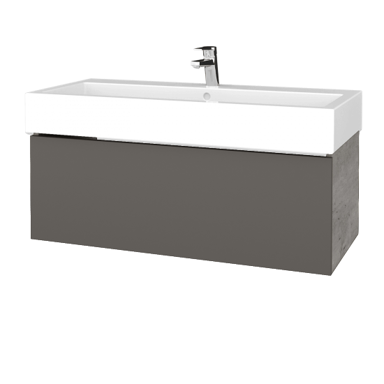 Umyvadlová skříňka VARIANTE SZZ 100 pro umyvadlo Duravit Vero - D01 Beton - N06 Lava