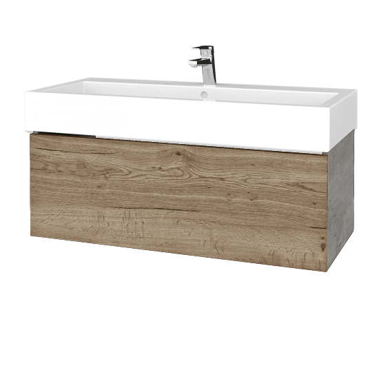 Umyvadlová skříňka VARIANTE SZZ 100 pro umyvadlo Duravit Vero - D01 Beton - D21 Tobacco