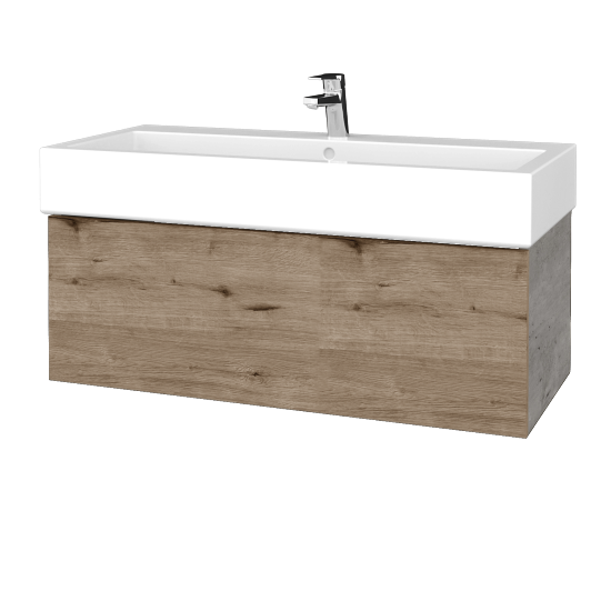 Umyvadlová skříňka VARIANTE SZZ 100 pro umyvadlo Duravit Vero - D01 Beton - D23 Herkules