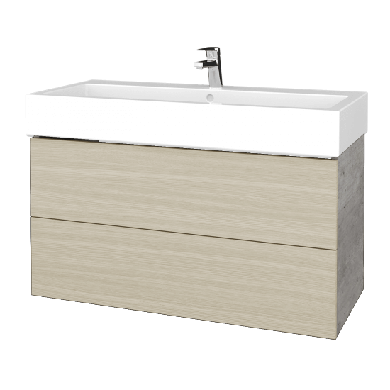 Umyvadlová skříňka VARIANTE SZZ2 100 pro umyvadlo Duravit Vero - D01 Beton - D04 Dub