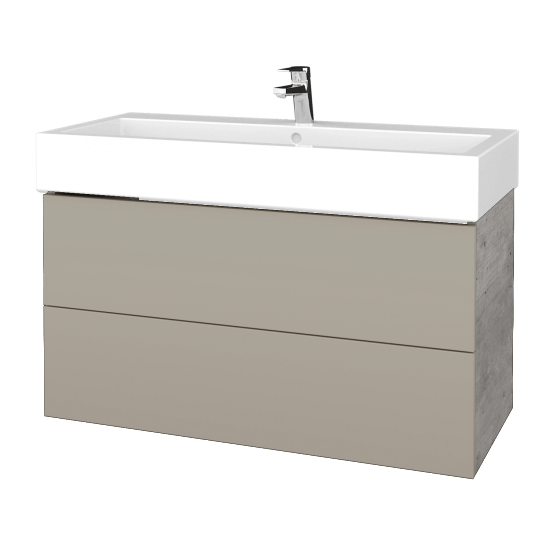 Umyvadlová skříňka VARIANTE SZZ2 100 pro umyvadlo Duravit Vero - D01 Beton - M05 Béžová mat