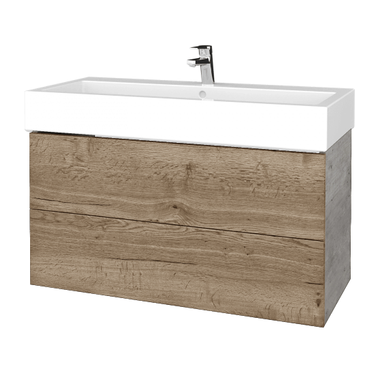 Umyvadlová skříňka VARIANTE SZZ2 100 pro umyvadlo Duravit Vero - D01 Beton - D21 Tobacco