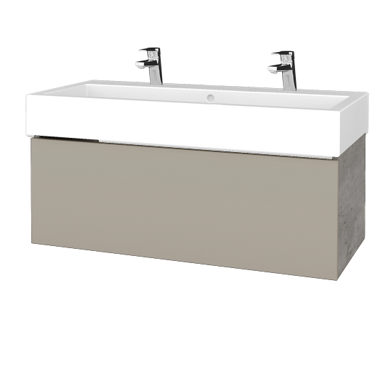 Umyvadlová skříňka VARIANTE SZZ 100 pro umyvadlo Duravit Vero - D01 Beton - M05 Béžová mat