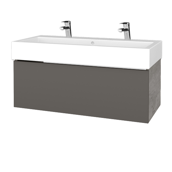 Umyvadlová skříňka VARIANTE SZZ 100 pro umyvadlo Duravit Vero - D01 Beton - N06 Lava