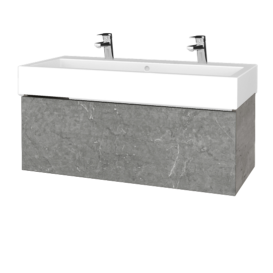 Umyvadlová skříňka VARIANTE SZZ 100 pro umyvadlo Duravit Vero - D01 Beton - D20 Galaxy