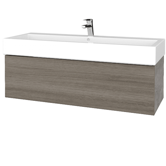 Waschtischunterschrank FLAT SZZ 120 (Waschtisch Duravit Vero)  - D01 Beton - D03 Cafe