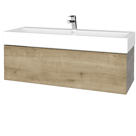 Waschtischunterschrank FLAT SZZ 120 (Waschtisch Duravit Vero)  - D01 Beton - D09 Arlington