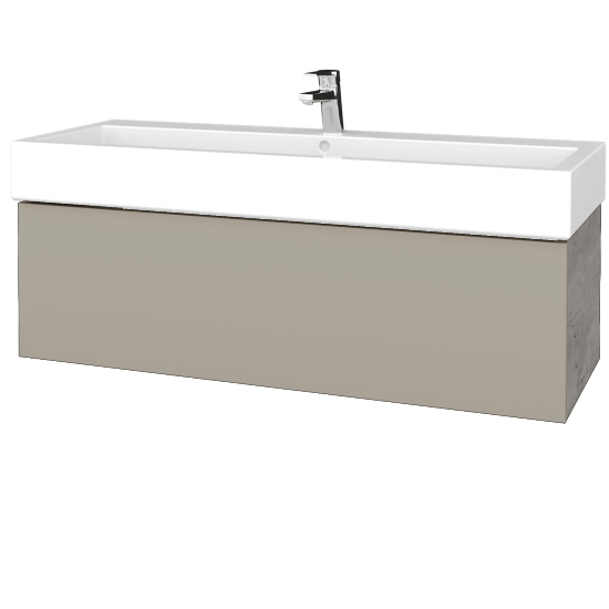 Umyvadlová skříňka VARIANTE SZZ 120 pro umyvadlo Duravit Vero - D01 Beton - M05 Béžová mat