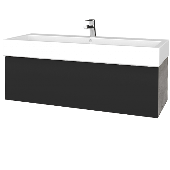 Umyvadlová skříňka VARIANTE SZZ 120 pro umyvadlo Duravit Vero - D01 Beton - N03 Graphite