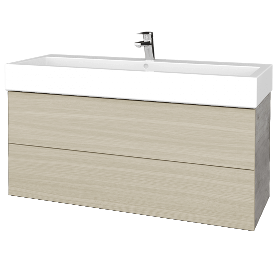Umyvadlová skříňka VARIANTE SZZ2 120 pro umyvadlo Duravit Vero - D01 Beton - D04 Dub