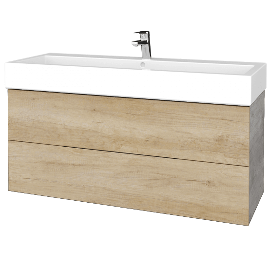 Umyvadlová skříňka VARIANTE SZZ2 120 pro umyvadlo Duravit Vero - D01 Beton - D15 Nebraska