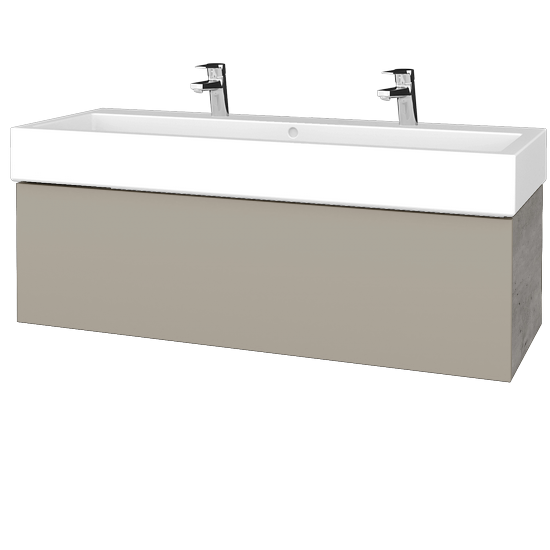 Umyvadlová skříňka VARIANTE SZZ 120 pro umyvadlo Duravit Vero - D01 Beton - M05 Béžová mat