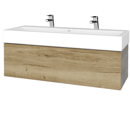 Umyvadlová skříňka VARIANTE SZZ 120 pro umyvadlo Duravit Vero - D01 Beton - D26 Ontario